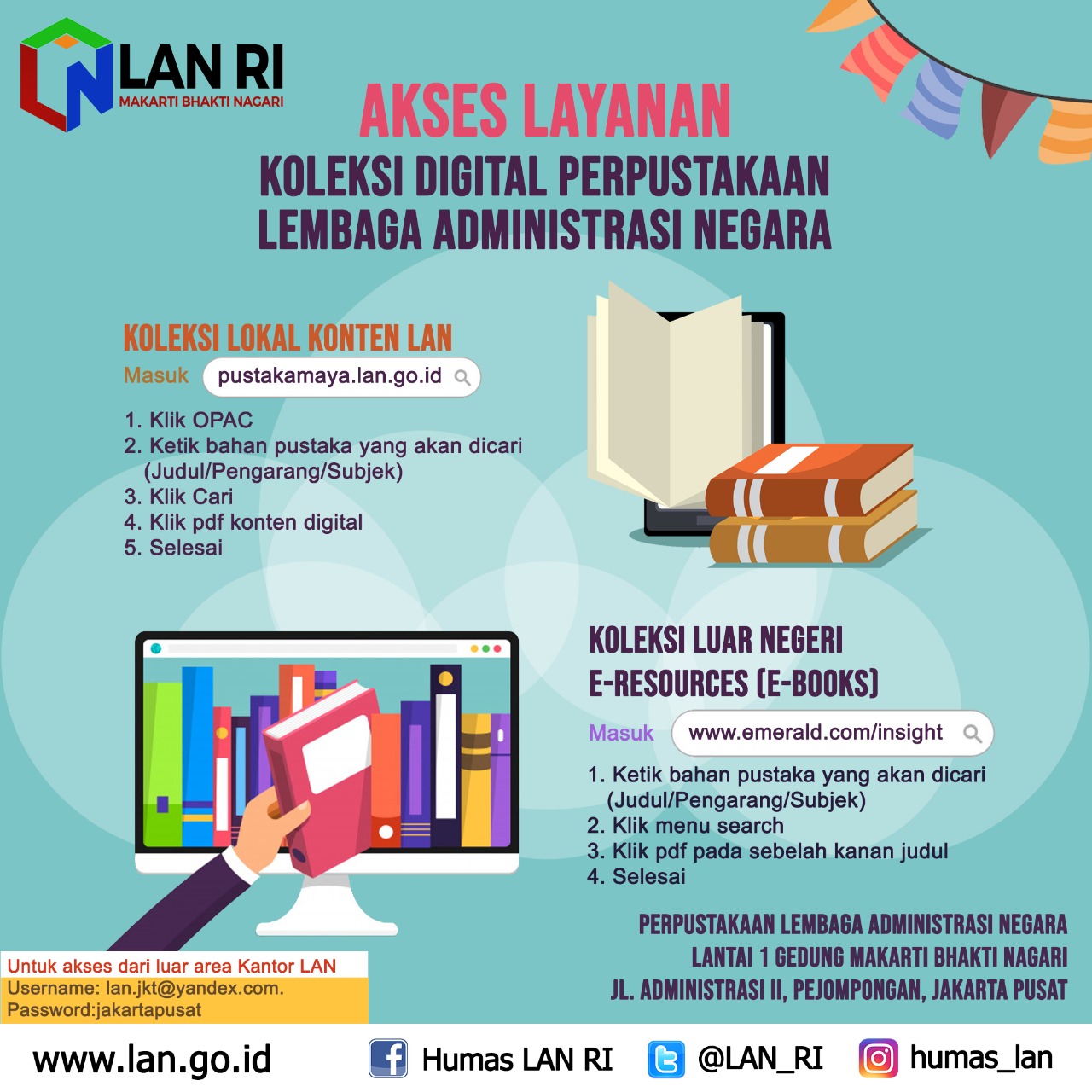 Akses Layanan Koleksi Digital Perpustakaan LAN – LAN RI